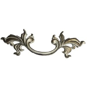 Set Of 4 Vintage Brass French Provincial Drawer Pulls  6" and 3" on center